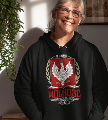 Damska bluza z kapturem WOLNOŚĆ